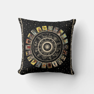Wheel of the Zodiac, Astrology Chart and the Major Throw Pillow