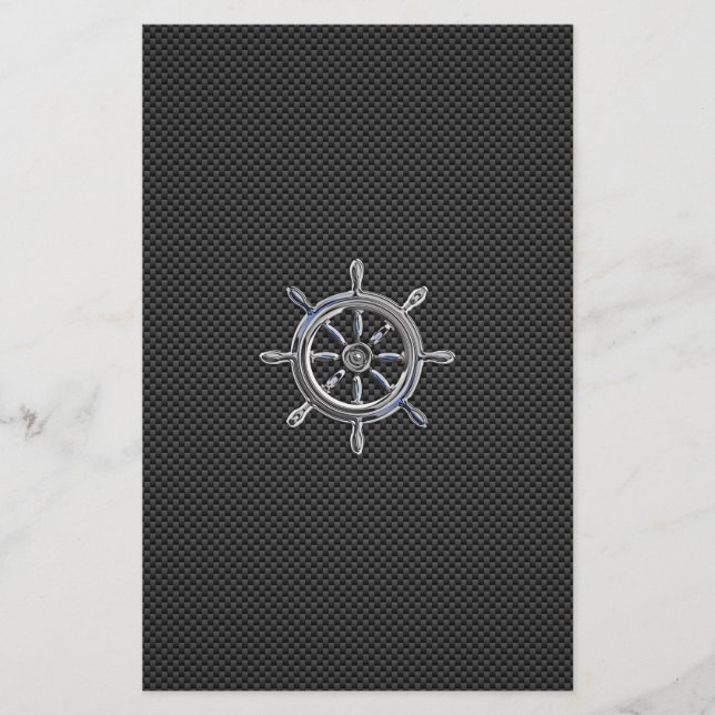Wheel on Carbon Fiber style Stationery (Front)