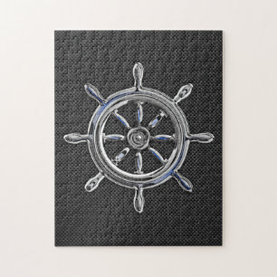 Wheel on Carbon Fibre style Jigsaw Puzzle