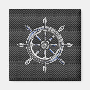 Wheel on Carbon Fibre style Magnet