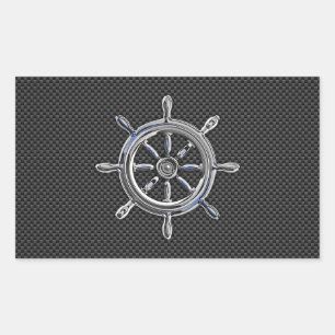 Wheel on Carbon Fibre style Sticker