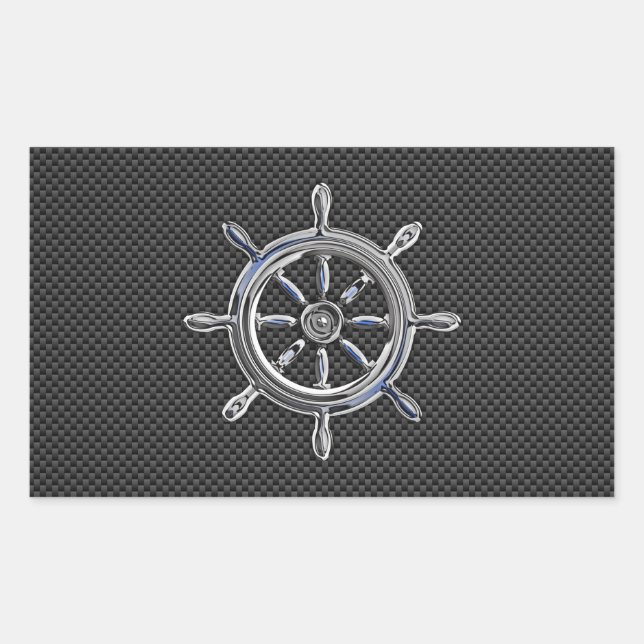 Wheel on Carbon Fibre style Sticker (Front)