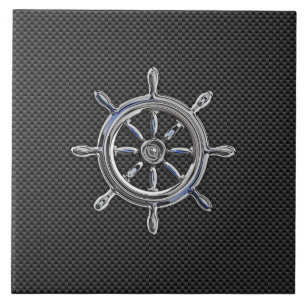 Wheel on Carbon Fibre style Tile