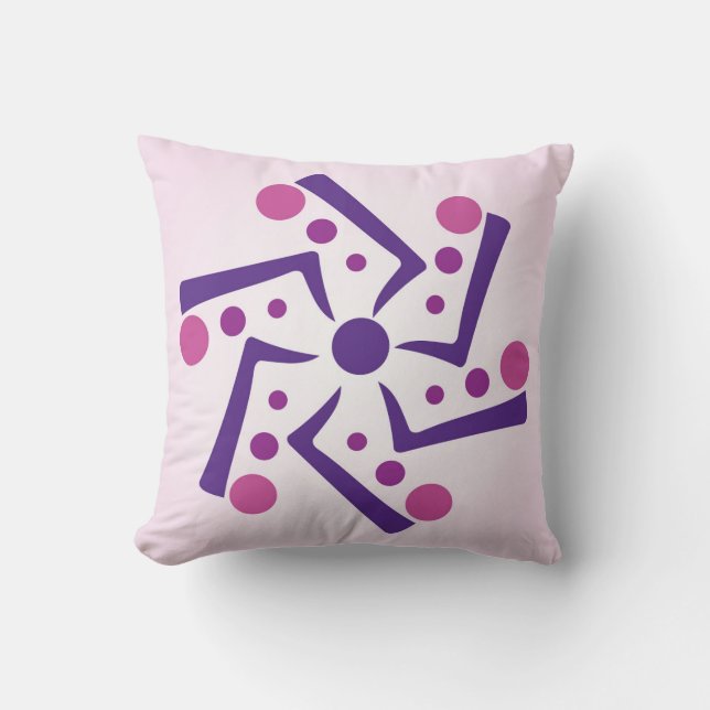 Wheel, People, Flower, You Decide but it's Cool Throw Pillow (Front)