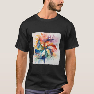 Wheel Sning Wind Colorful Rotation Blades T-Shirt