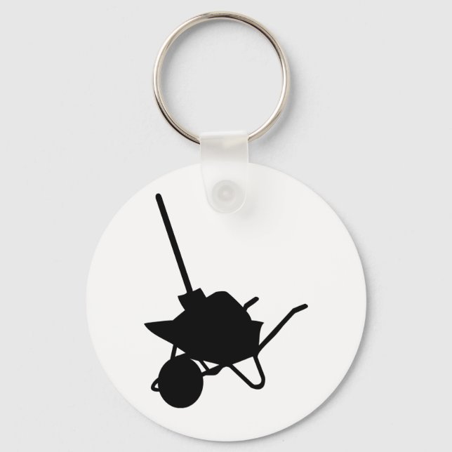 wheelbarrow and shovel keychain (Front)