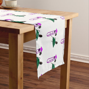 Wheelbarrow & hand trolley cartoon illustration short table runner