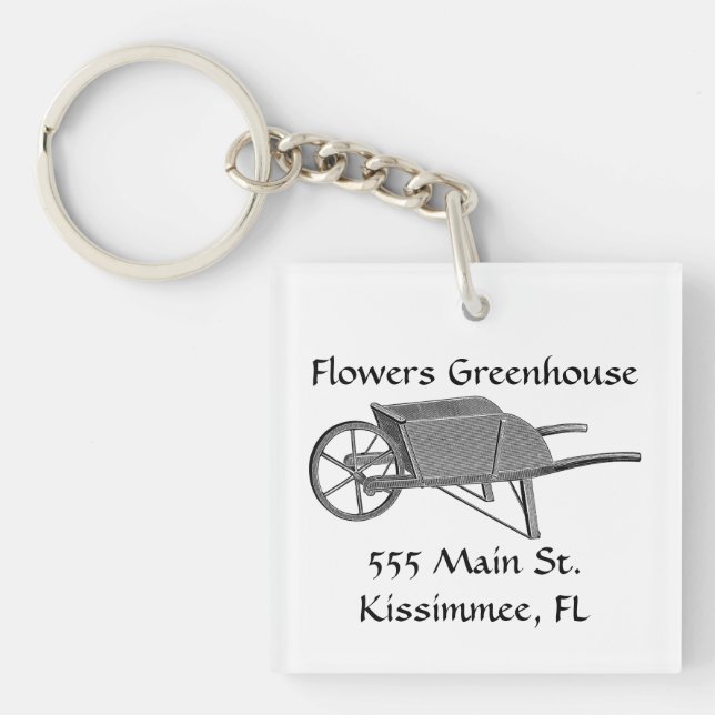 Wheelbarrow Vintage Keychain (Front)