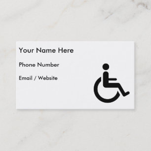 Wheelchair Access - Handicap Chair Symbol Business Card