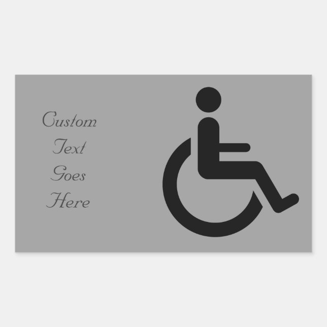 Wheelchair Access - Handicap Chair Symbol Sticker (Front)