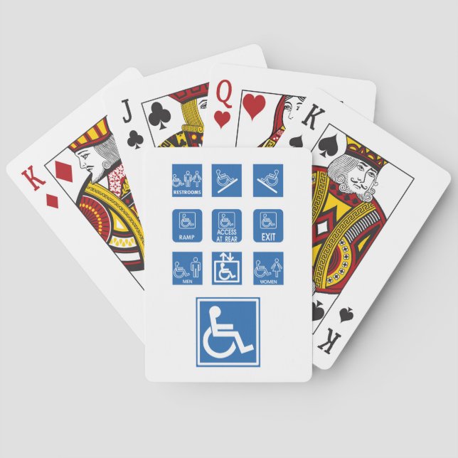 Wheelchair Accessibility Signs Playing Cards (Back)