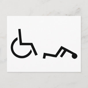 Wheelchair accident postcard