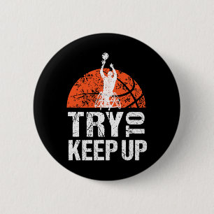 Wheelchair Athlete T Basketball Player Try To Keep 2 Inch Round Button