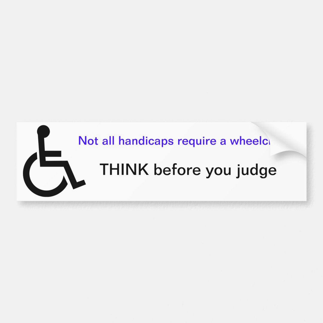 Wheelchair bumper sticker Zazzle