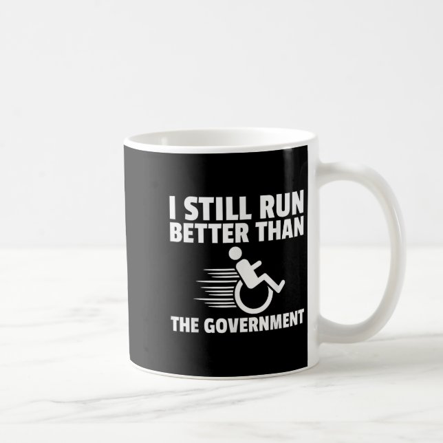 Wheelchair Disability Gift Funny Handicap  Coffee Mug (Right)