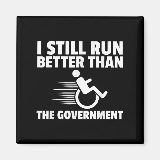 Wheelchair Disability Gift Funny Handicap  Magnet (Front)