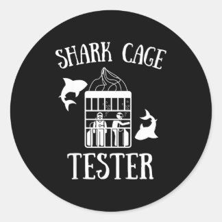 Wheelchair Handicap Humor Handicapped Shark Cage T Classic Round Sticker