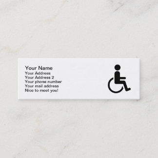 Wheelchair handicaped icon mini business card