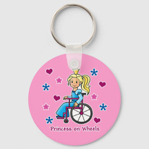 Wheelchair Princess Keychain