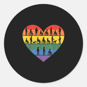 Wheelchair, Quadriplegic, Paraplegic, Disability,  Classic Round Sticker