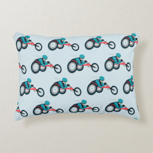 Wheelchair Racing Accent Pillow
