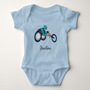 Wheelchair Racing Baby Bodysuit