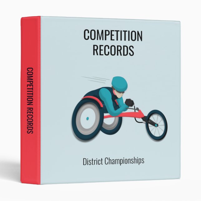 Wheelchair Racing Binder (Front/Spine)