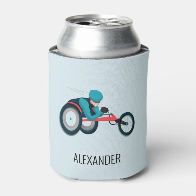 Wheelchair Racing Can Cooler (Can Front)