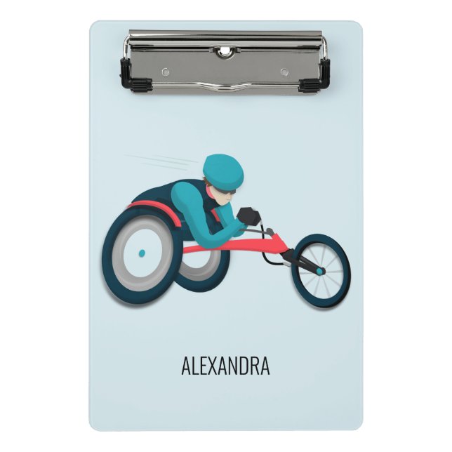 Wheelchair Racing Mini Clipboard (Front)