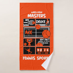 Wheelchair Tennis Players  Bath Towel