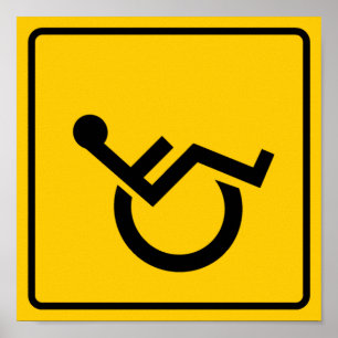 Wheelchair Traffic Highway Sign