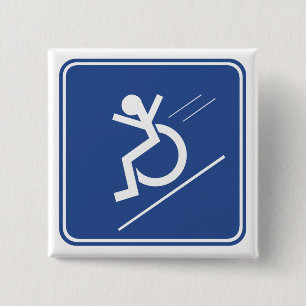 Wheelchair Whee! 2 Inch Square Button