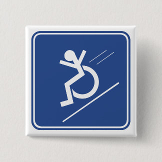 Wheelchair Whee! 2 Inch Square Button