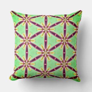 Wheeled Yellow Spadix in Pale Green Throw Pillow