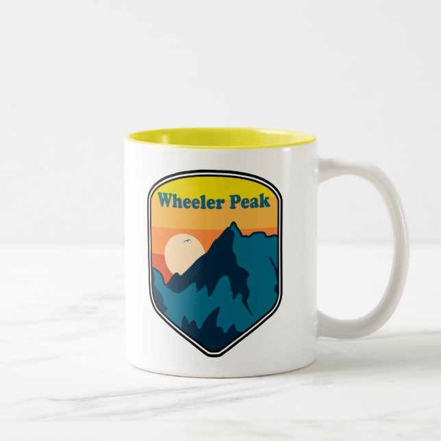 Wheeler Peak New Mexico Sunrise Two-Tone Coffee Mug (Right)