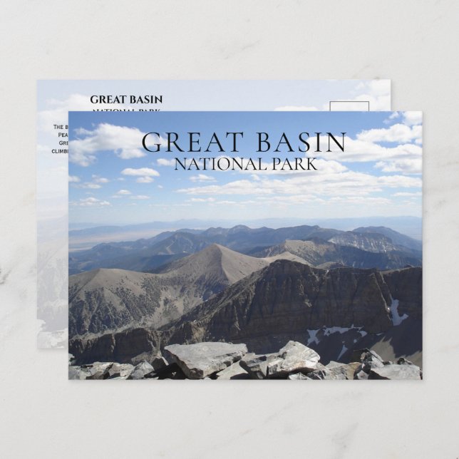 Wheeler Peak Summit View Great Basin NP, Nevada Postcard (Front/Back)