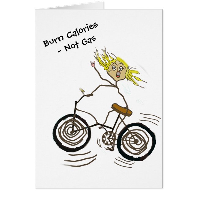 Wheeley le Bicycler heureux brûle le gaz de (Devant)