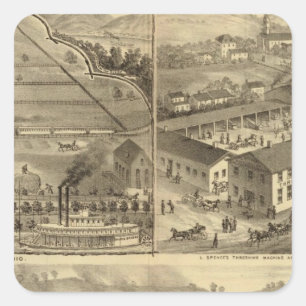 Wheeling Iron Works Wheeling Iron and Nail Company Square Sticker