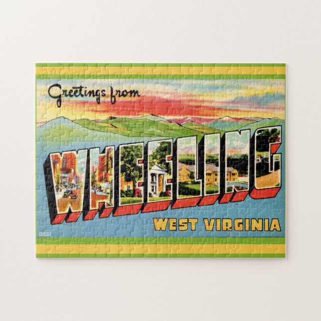 Wheeling WV Vintage 11x14 Jigsaw Puzzle (Horizontal)