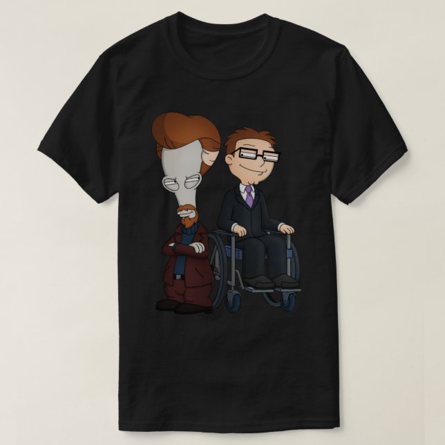 Wheels and the Leg Man! American Dad Roger and Ste T-Shirt (Design Front)