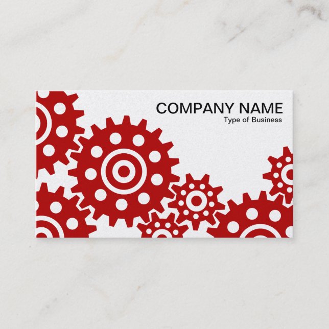 Wheels of Industry - Ruby and Gold Business Card (Front)