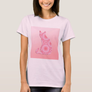 "Wheels of Light" Cat - coral pink T-Shirt