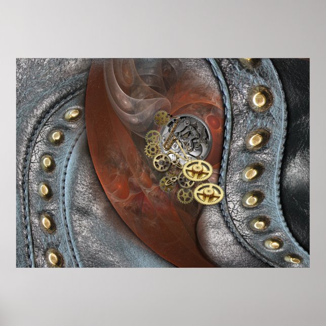 Wheels of Time on Leather Poster (Front)
