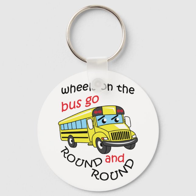 Wheels On the Bus Keychain (Front)