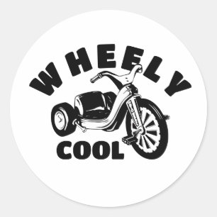 Wheely Cool Big Wheel  Round Stickers