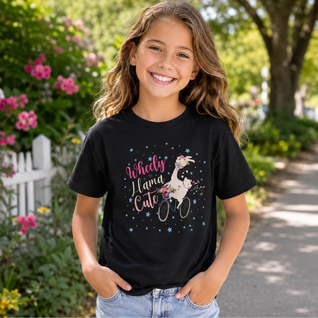 Wheely Llama Cute Personalized Graphic Tee (Creator Uploaded)