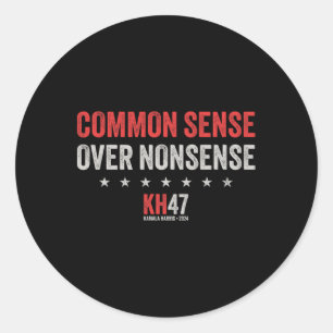 Wheimer 2024 Common Sense Over Nonsense  Classic Round Sticker