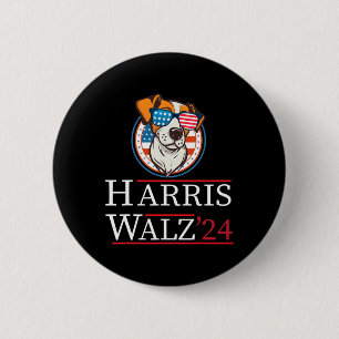 Wheimer 2024 Funny Dog Election Kamala Harris Tim 2 Inch Round Button