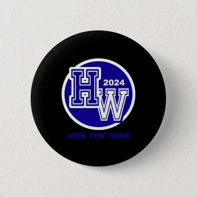Wheimer 2024 Join The Team - Save Our Democracy- F 2 Inch Round Button (Front)