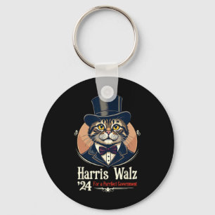 Wheimer 2024 Lincoln Cat Election Kamala Harris Wa Keychain